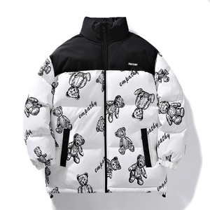 Chaqueta Cálida de Algodón Revestido Informal Negra de Moda para Invierno, Esquí, Caza, Transpirable, Cuello Alto, Reversible, con Patrón OEM - Product Image 5