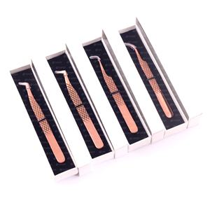 Pinzas para extensión de pestañas de acero inoxidable más vendidas al por mayor, marca personalizada, nuevos colores, diferentes ángulos, Punta puntiaguda - Product Image 6