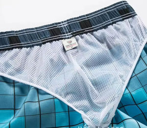 Bañadores de cintura media para hombre con estampado personalizado, pantalones cortos de playa reciclados de secado rápido con cierre de cordón, estilo callejero transpirable - Product Image 3