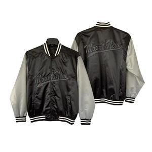 Chaqueta Bomber de Satén Personalizada para Hombre, de Alta Calidad, Estilo Urbano, Venta al Por Mayor, ODM OEM - Product Image 3