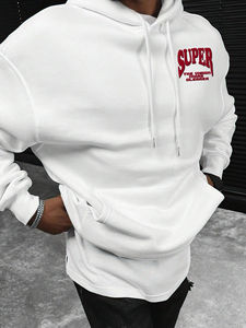 เสื้อมีฮู้ดแบบสวมหัวมีซิปสำหรับผู้ชายผ้าฟลีซผ้าฝ้ายระบายอากาศได้ดีสำหรับฤดูหนาว - Product Image 3