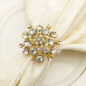 Acier Métal Forme unique Rond de serviette fini or Style fantaisie Utilisé Décoration de table de luxe pour fêtes et événements - Product Image 1