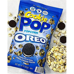 Paquete a Granel de Dulces, Palomitas de Maíz con Sabor a Oreo, Muy Baratas, al por Mayor, 149 g, para Exportación, Precios de Mayoreo, Palomitas de Maíz con Sabor a Oreo Baratas - Product Image 1