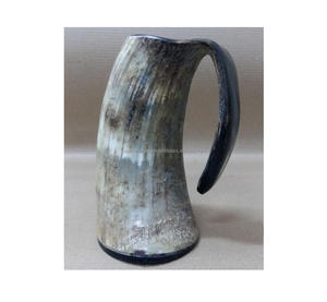 Tasse de boisson Viking en corne de vache design pour boire de la bière Décoration intérieure Matériau unique Tasse à boire design - Product Image 4