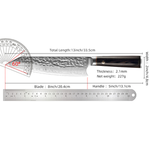 มีดทำครัวเหล็กดามัสกัสแบบยึดได้ - Product Image 6