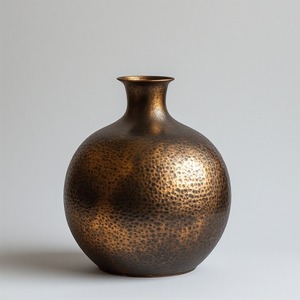 Handcrafted Iron <b>Vase</b> with Smooth Antique Finish Coastal Design Eco-Friendly Tabletop <b>Vase</b> for Stylish Flower Arrangements - Product Image 2