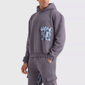 Ensemble de survêtement pour homme, sweat-shirts à capuche et pantalons de survêtement évasés, sweat-shirt imprimé délavé, ensembles de survêtement en coton, hiver, soleil délavé - Product Image 4