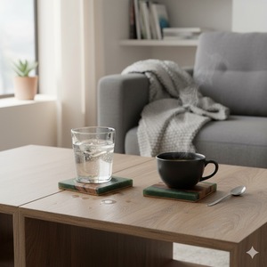 Sous-verres carrés en noyer époxy de qualité supérieure, écologiques, durables, 8 mm d'épaisseur, pour tables à manger et tables basses, à prix compétitif - Product Image 5