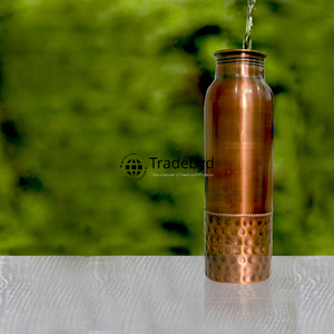 Elegant <b>copper</b> <b>bottle</b> made for pure hydration inspired by traditional ayurvedic water drinking Tradebyd - Product Image 1