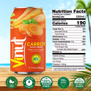 330ml En Conserve VINUT Boisson Carotte Jus De Fruits - Product Image 2