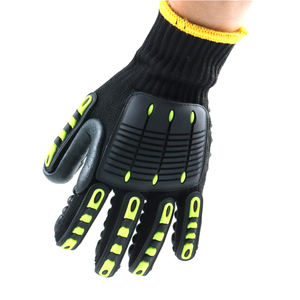 ถุงมือทำงานอุตสาหกรรมป้องกันการบาด ทนแรงกระแทก ลดแรงสั่นสะเทือน หนังวัวแท้ 11 ออนซ์ ป้องกันไฟฟ้าสถิต - Product Image 4