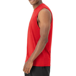 100% polyester hommes Fitness débardeur Logo personnalisé séchage rapide respirant haut de sport décontracté avec tissage tricoté sur le devant - Product Image 6
