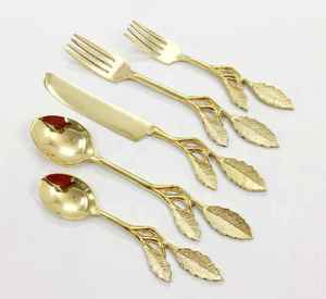 Couverts de restaurant martelés en acier inoxydable 18/10 argenterie de champagne de mariage de luxe - Product Image 5