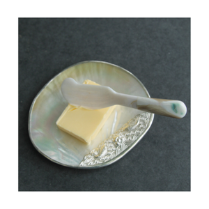 Assiette décorative en nacre faite à la main en coquille naturelle pour vaisselle de rangement de bijoux du Vietnam - Product Image 1