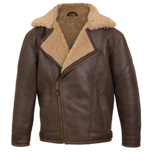 Veste en cuir décontractée pour hommes personnalisée OEM poche à fermeture éclair veste en PU imperméable col rabattu vestes en cuir pour hommes - Product Image 1