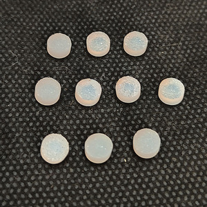 Cristal d'agate plat rond de 6mm Druzy blanc naturel 1.13 Cts pierre précieuse en vrac pour la fabrication de bijoux fournissant des pierres Druzy - Product Image 2