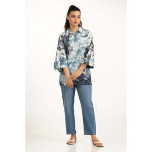 Chemises boutonnées décontractées en popeline pour femmes, manches trois quarts, pour le printemps/été, coupe classique, élément de mode simple - WM-CS-WS25-600 - Product Image 3