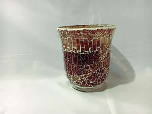 Bougeoirs en verre mosaïque, fabrication artisanale indienne, bougies personnalisées de luxe, couleur unique, pots en verre uniques, bougies parfumées - Product Image 5