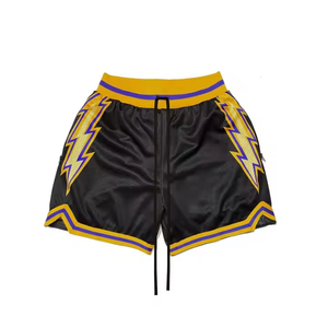 Best Quality Summer <b>Men's</b> <b>Basketball</b> <b>Shorts</b> Polyester Baggy Casual Design with Customization Solid Pattern and Pockets - Product Image 2