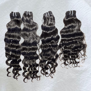 มัดผมเรมี่อินเดียที่ยังไม่ผ่านกระบวนการผมมนุษย์ทอเป็นเส้น - Product Image 6