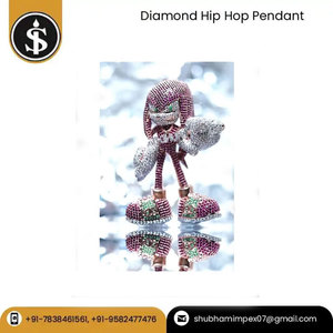 Joyería fina de diseño único de alta calidad CVD HPHT diamante oro Hip Hop Colgante con cadena cubana - Product Image 4