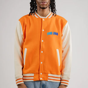 OEM/ODM de alta calidad de los hombres personalizados Chenille bordado Varsity chaqueta Venta caliente al por mayor de béisbol estilo Varsity chaqueta - Product Image 1