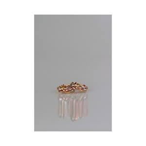 Del Pia - Aros de Lujo de Alta Calidad al por Mayor, Tres Colores, Cuatro Tubos, 10 mm, Chapado en Oro de 18 Quilates sobre Plata de Ley 925 - Product Image 3