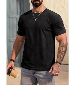 New Arrival Men's 100% Cotton Short Sleeve Casual <b>T</b>-<b>Shirt</b> Round Neck Shoulder Slope Neck Tape Solid Color From Bangladesh - Product Image 3
