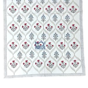 Tendance main bloc coton nappe belle main bloc imprimé coton couverture de Table nappe personnalisée - Product Image 2