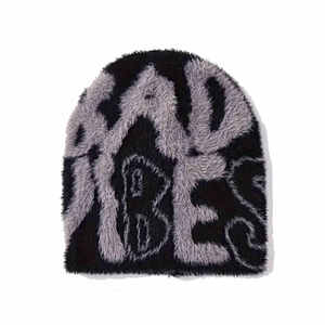 Custom made With Letter Jacquard Knitted Custom Your Logo Cuffed Sports Jacquard Knitted Beanie Fashion Winter jacquard Beanie - Product Image 3