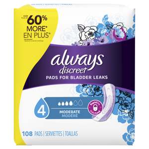 Serviettes d'incontinence Always Discreet Long Plus pour femmes, 16 unités, culottes hygiéniques, produits d'incontinence de qualité supérieure - Product Image 5