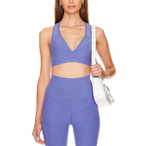 Sujetador deportivo elástico de secado rápido para mujer para correr Yoga y Fitness Medias de gimnasio transpirables con diseño de tiras de línea larga - Product Image 1