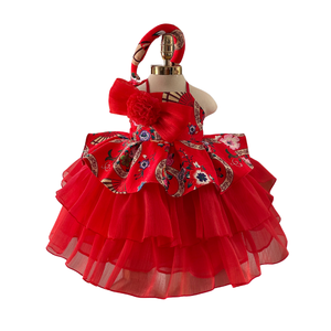 ชุดเดรสผ้าซาตินสำหรับเด็กผู้หญิงชุดเดรสพินด้านหน้าทำจากผ้าซาตินผ้าซาตินสำหรับเด็กทารกหญิงฤดูหนาว - Product Image 1