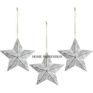 Venta al por mayor hecho a mano bandera Color impreso estrella rústica montado en la pared hogar decorativo Metal estrella galvanizada a precio asequible - Product Image 4