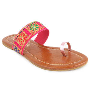 รองเท้าแตะปักลายสำหรับผู้หญิง (SA-012) - สีชมพู - Product Image 1