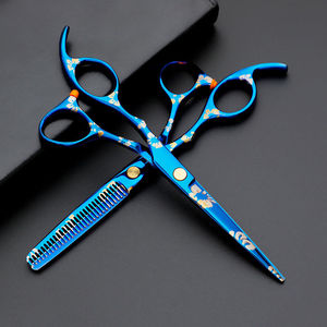 Steel Black Barber Shears Black <b>Hair</b> <b>Cutting</b> <b>Scissors</b> Black Titanium Shears Haircut <b>Scissors</b> - Product Image 5