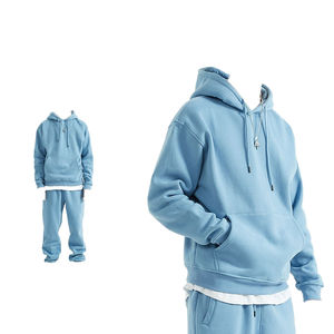 Sweat à capuche unisexe personnalisé à la mode coupe ample pour hommes femmes sweat à capuche surdimensionné doublé couleur unie sweat lavé pull épaule - Product Image 1