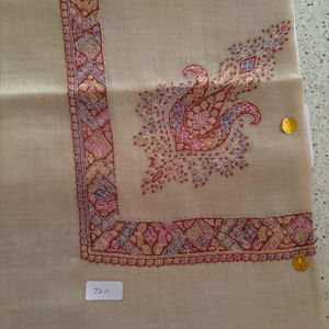 Premium Pashmina Turma <b>Shawl</b> Hand <b>Embroidered</b> Arabic Style Square Headscarf for Men Quality Similar Shahtoosh Traditional <b>Shawls</b> - Product Image 1