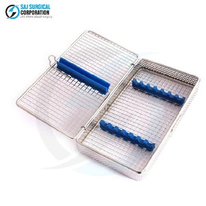 Cesta Oftálmica Micro con Tapa, Insertos de Acero Inoxidable, Tiras Duraderas y Reutilizables, Diseñada para un Manejo Seguro de Instrumentos Oftalmológicos - Product Image 1