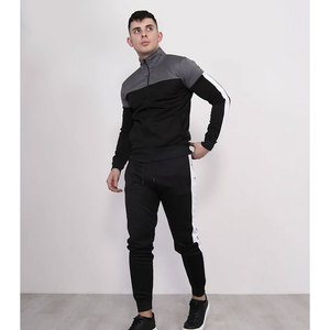 High Quality Full Zip up Unisex Fashion Style Jogging Suits Streetwear Cotton Fleece Zip Tracksuits - Product Image 1