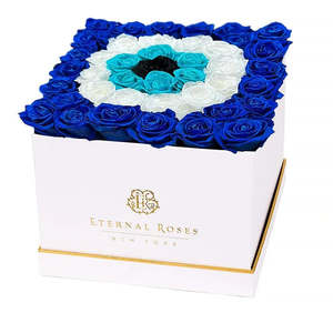 Grand Lennox Evil Eye Design Gift Box Natural Square Rose Accents for Mother's Day Graduation New Year Christmas Easter - Product Image 2