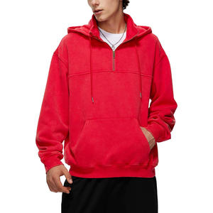 Sweat à capuche unisexe en coton 100% délavé à l'acide, logo personnalisé, poche surdimensionnée, respirant, automne, lettre en polaire, haute qualité - Product Image 6