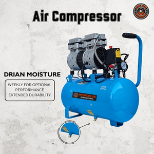 Compresseur d'air sans huile robuste de 30 L 1 CV, faible bruit, machine portable pour les ateliers automobiles, les projets de bricolage, le gonflage des pneus et les travaux de pulvérisation - Product Image 6