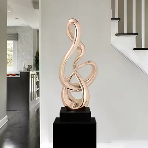 Guangzhou Modern Metal Handicraft Electroplated Abstract Sculpture Indoor Home <b>Decor</b> High Quality Customizable Anniversary - Product Image 3