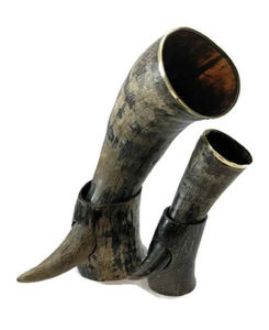 Corne de boisson naturelle personnalisée, fait à la main, corne de boisson Viking décorative de haute qualité avec support de corne - Product Image 5