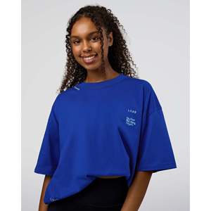 Camiseta Extra Grande de Peso Pesado - Indigo Eléctrico - Mar Báltico - 100% Algodón Orgánico 300 GSM - Product Image 4
