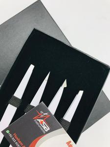 Pinzas de cejas de acero sostenible mate blanco con logotipo personalizado, herramienta de depilación de cejas puntiagudas cuadradas inclinadas para uso de belleza - Product Image 5