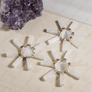 Pierre de sélénite blanche naturelle, tour de chakra, générateur d'énergie, pyramide de guérison, cristal pour la méditation et la décoration - Product Image 2
