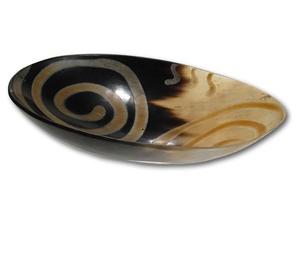 Bol à salade en corne de buffle de haute qualité plateau de service décoratif poli plateau en corne naturelle en gros - Product Image 1