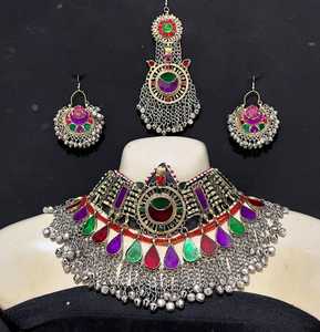 AA IMPEX Ensemble de bijoux vintage faits à la main pour femmes Style afghan Boucles d'oreilles et collier de mariage/fête/fiançailles - Product Image 4